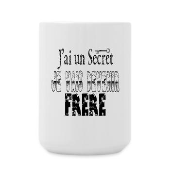 J'ai un Secret Je vais Devenir Frère - Grande tasse 440 ml - blanc - Devant