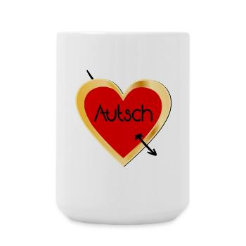 LIEBESKUMMER LIEBESPFEIL HERZ - Große Tasse 440 ml - Weiß - Vorne