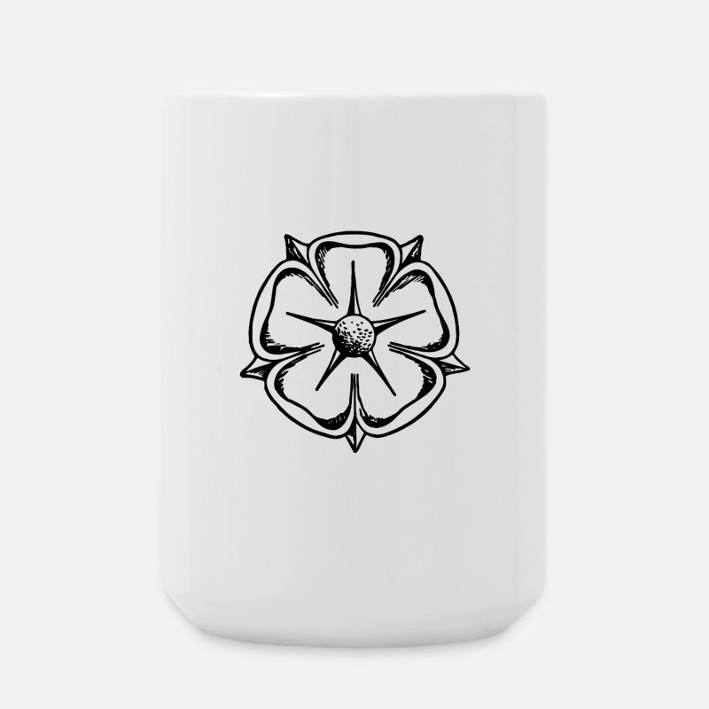 Lippe Rose in Black and White - Large Mug 440 ml - white