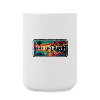 Trincomalee Beach Sunset Sign - Large Mug 440 ml - white - Front