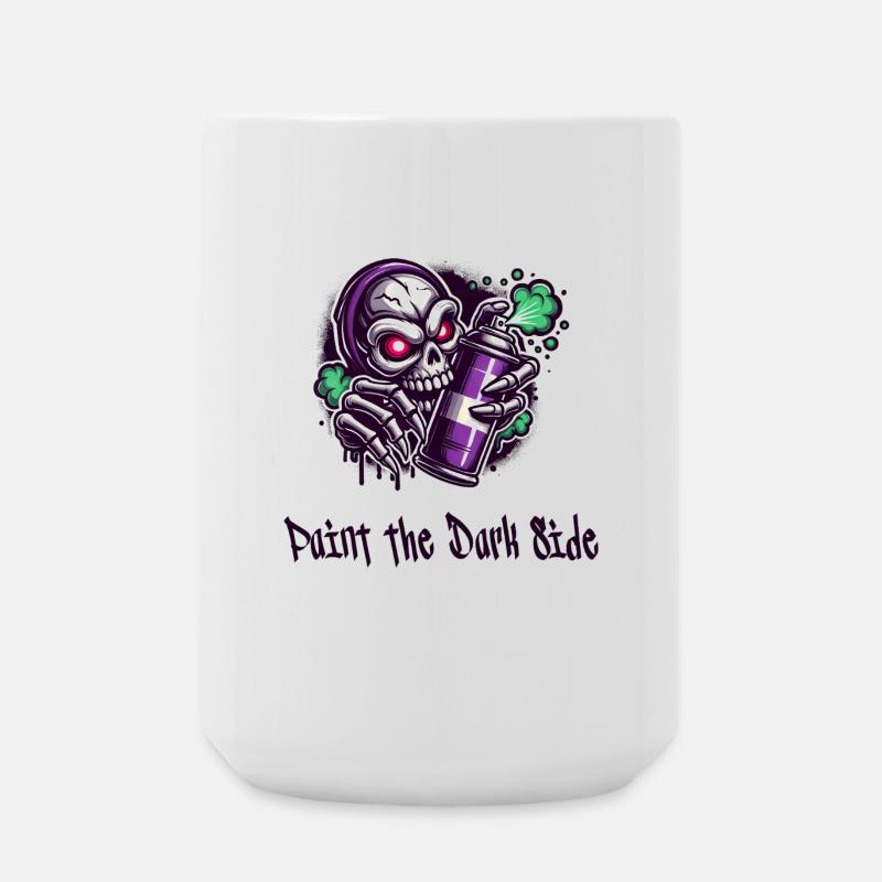 Die dunkle Seite malen - Große Tasse 440 ml - Weiß