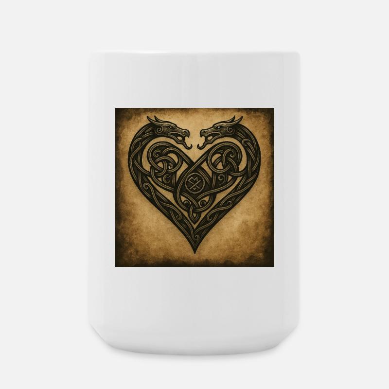 Dragon Heart - Large Mug 440 ml - white