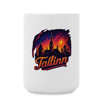 Tallinn Capital Estonia Baltic Gift - Large Mug 440 ml - white - Front