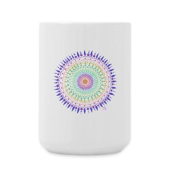 Mandala Energie - Große Tasse 440 ml - Weiß - Vorne