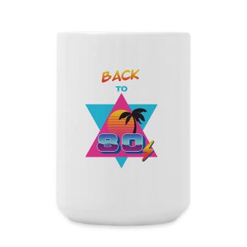 Zurück in die 80er – Sol og Palme - Große Tasse 440 ml - Weiß - Vorne