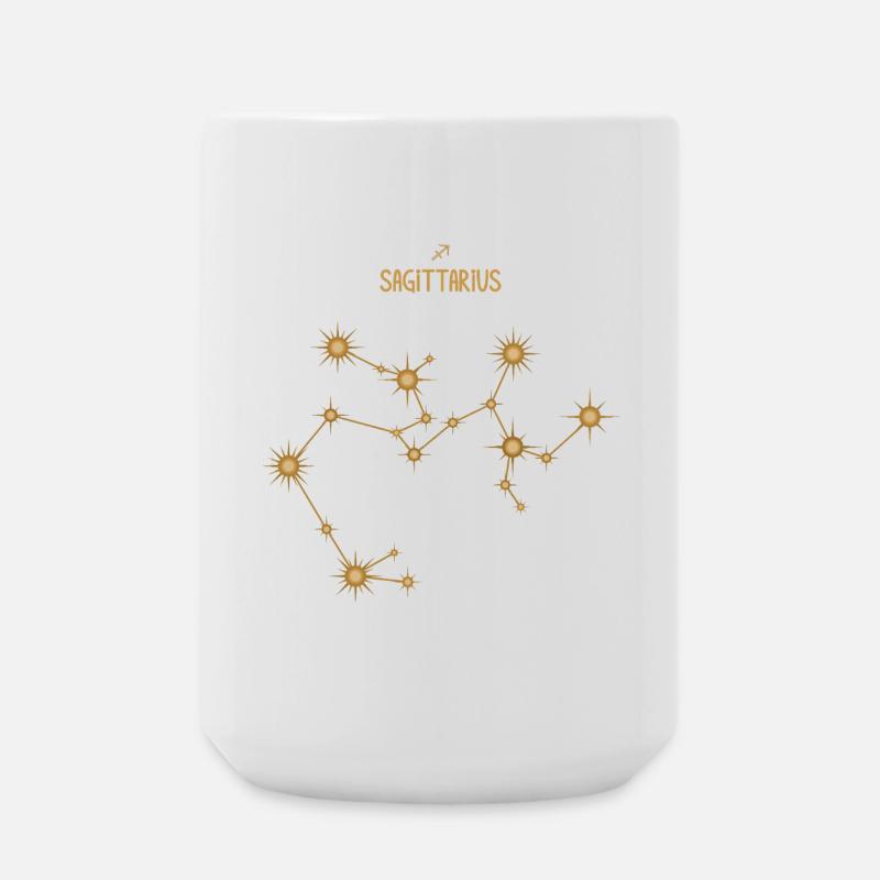Schütze Sternzeichen Sternbild Golden - Große Tasse 440 ml - Weiß