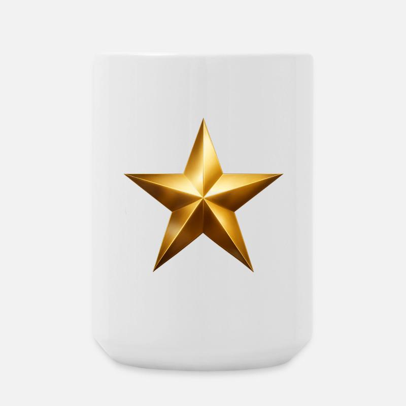 Golden Star Accent - Large Mug 440 ml - white