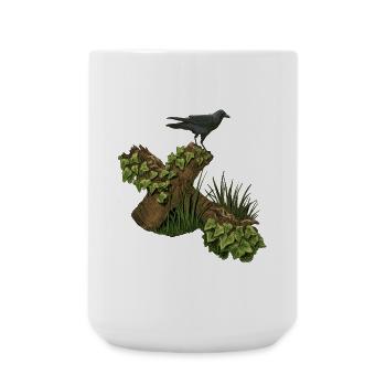 gekipptes kreuz, goth - Große Tasse 440 ml - Weiß - Vorne