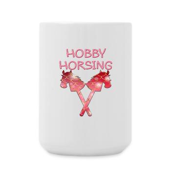 HOBBY HORSING HORSES - Large Mug 440 ml - white - Front