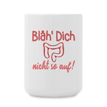 AUFGEBLÄHT - DARM REIZDARM - Große Tasse 440 ml - Weiß - Vorne