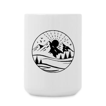 Montagnes - Grande tasse 440 ml - blanc - Devant