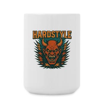 Hardstyle Dämonen Motiv - Große Tasse 440 ml - Weiß - Vorne