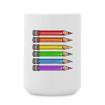 PRIDE RAINBOW FLAG - Large Mug 440 ml - white - Front