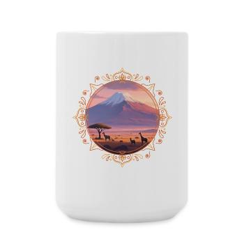 Kilimanjaro landscape - Large Mug 440 ml - white - Front