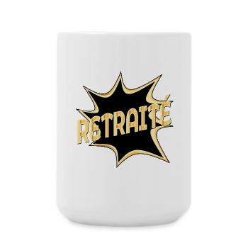 CADEAUX DE RETRAITE 2026 - ADIEU RETRAITÉ - Grande tasse 440 ml - blanc - Devant