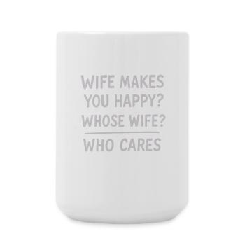 Humoristique épouse appréciation citation design - Grande tasse 440 ml - blanc - Devant