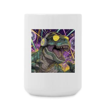 Party-Rex – Der König der Tanzfläche - Große Tasse 440 ml - Weiß - Vorne