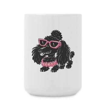 Drôle de caniche - Grande tasse 440 ml - blanc - Devant