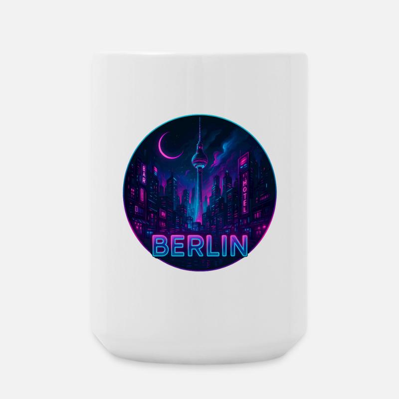 Berlin Souvenir Cyberpunk - Large Mug 440 ml - white