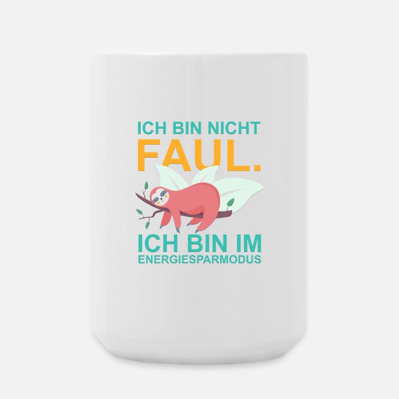 Sloth Power Saving Mode – Funny Quote - Large Mug 440 ml - white