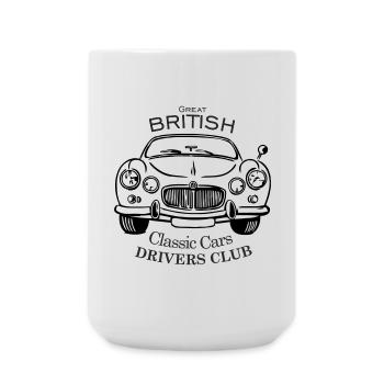 GB Classic Cars Driver Club - Große Tasse 440 ml - Weiß - Vorne