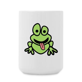 Frog with tongue - Large Mug 440 ml - white - Front