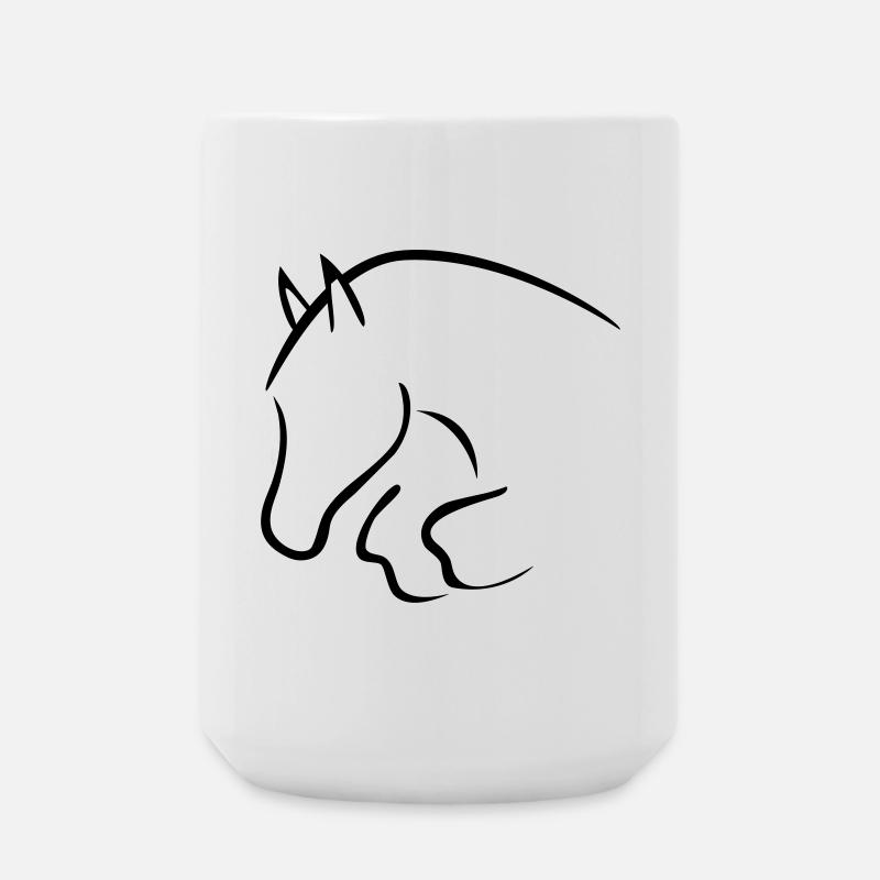 show cavalier - Grande tasse 440 ml - blanc