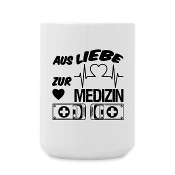 Medizin Liebe Doktor, Arzt, Sprüche, Geschenk - Große Tasse 440 ml - Weiß - Vorne