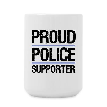 Proud Police Supporter - Large Mug 440 ml - white - Front