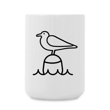 Möwe Moin - Große Tasse 440 ml - Weiß - Vorne