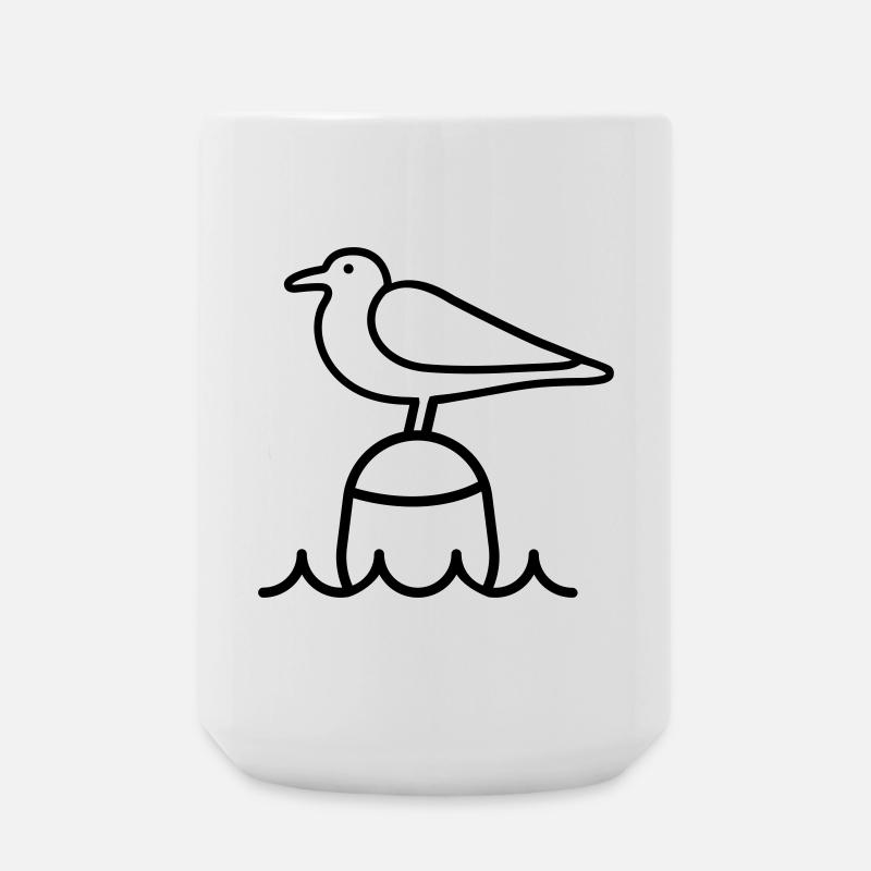 Möwe Moin - Große Tasse 440 ml - Weiß