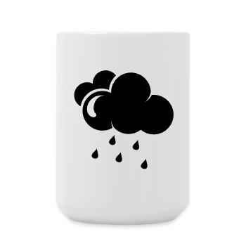 Un nuage avec des gouttes de pluie - Grande tasse 440 ml - blanc - Devant