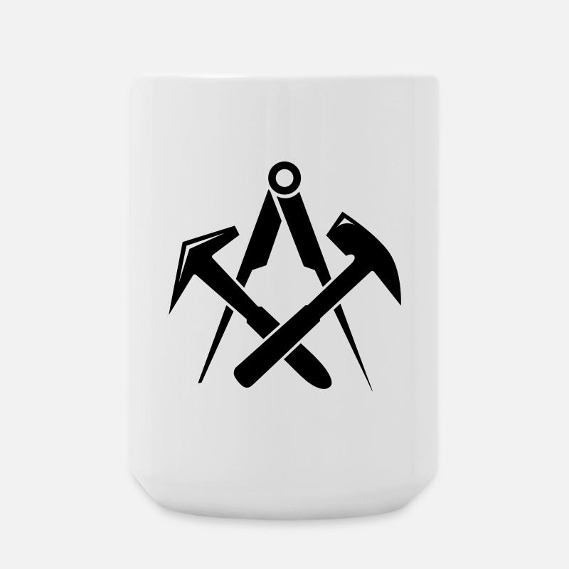 Dachdecker Zunftzeichen - Große Tasse 440 ml - Weiß