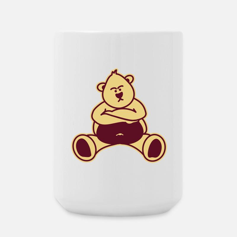 Evil Bear / Teddy pouts - Large Mug 440 ml - white