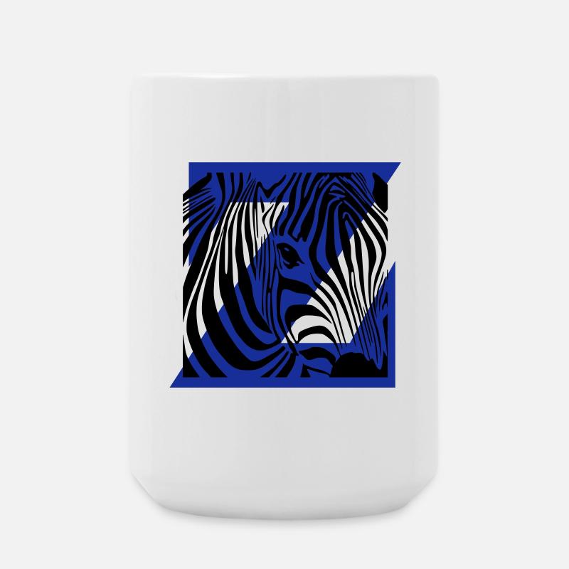Zebra-Mix - Große Tasse 440 ml - Weiß
