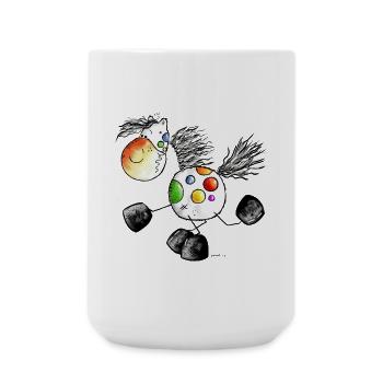 Kunterbuntes Cheval - Poney - Cheval - Grande tasse 440 ml - blanc - Devant