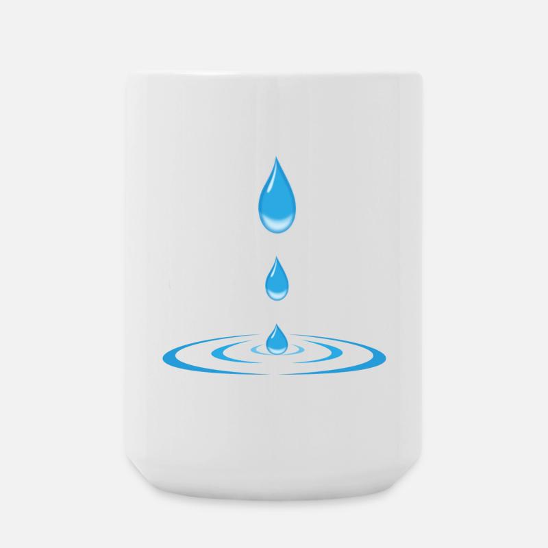 gouttes et ondes - Grande tasse 440 ml - blanc