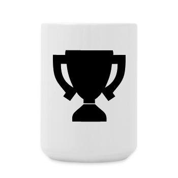 pokal - Große Tasse 440 ml - Weiß - Vorne