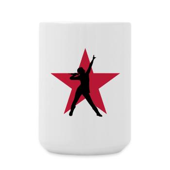 Singer / Sänger / Chanter - Große Tasse 440 ml - Weiß - Vorne