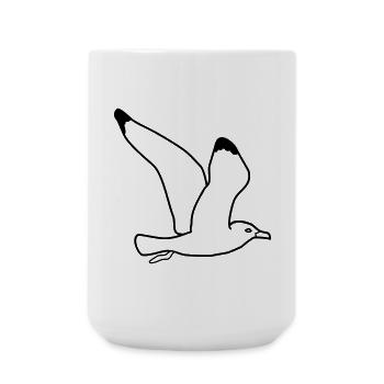 fliegende moewe vogel urlaub - Große Tasse 440 ml - Weiß - Vorne