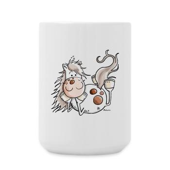 Relax Pferd - Große Tasse 440 ml - Weiß - Vorne