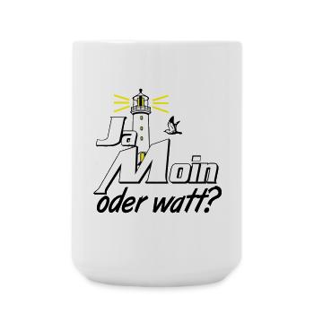 Ostsee Nordsee Shirt , Fun Shirt(25) - Große Tasse 440 ml - Weiß - Vorne