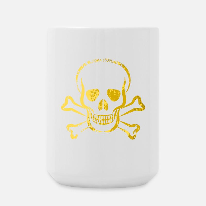 Totenkopf - Skull - Skull & Bones - Große Tasse 440 ml - Weiß