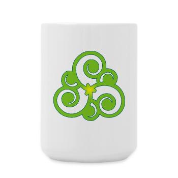 Keltische Blume und Natur - Große Tasse 440 ml - Weiß - Vorne