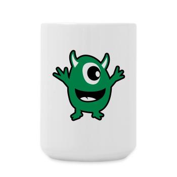 monstre vert - Grande tasse 440 ml - blanc - Devant