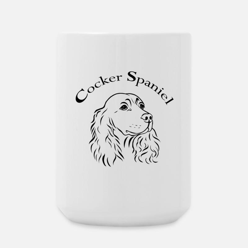 Cocker Spaniel Portrait - Large Mug 440 ml - white