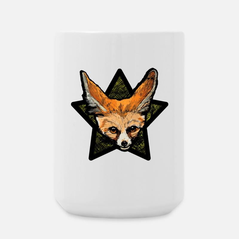 Fennek (étoile colorée) - Grande tasse 440 ml - blanc