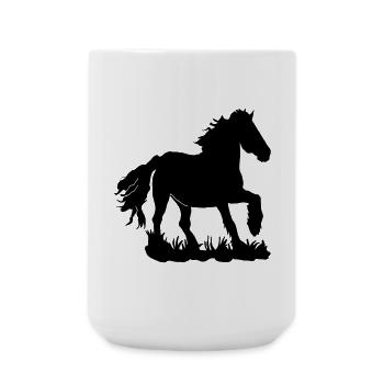 Friesians at a gallop - Large Mug 440 ml - white - Front