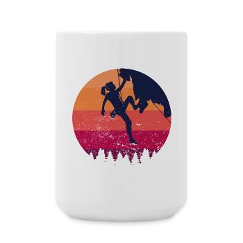 Climbing climbing climber woman gift - Large Mug 440 ml - white - Front