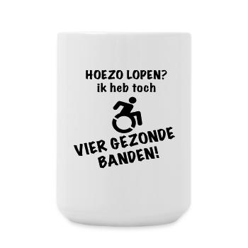 Walk? I still have four wheelchair tires sent * - Large Mug 440 ml - white - Front